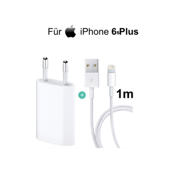 iPhone 6s Plus USB Ladegerät Netzteil 5W + Lightning Ladekabel 1m